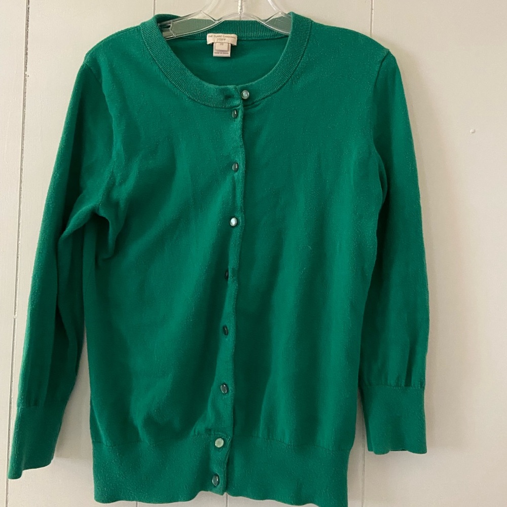 Emerald Green J. Crew Clare Cardigan